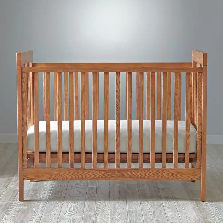 OEM Modern Simple Natural Solid Wood Crib for Home Bedroom School for Children and Babies Safe for Children