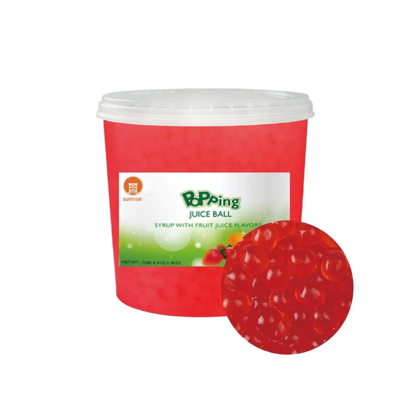 Bubble Tea Supplier Bubble Tea Ingredients Raspberry  Popping Boba Juice Ball