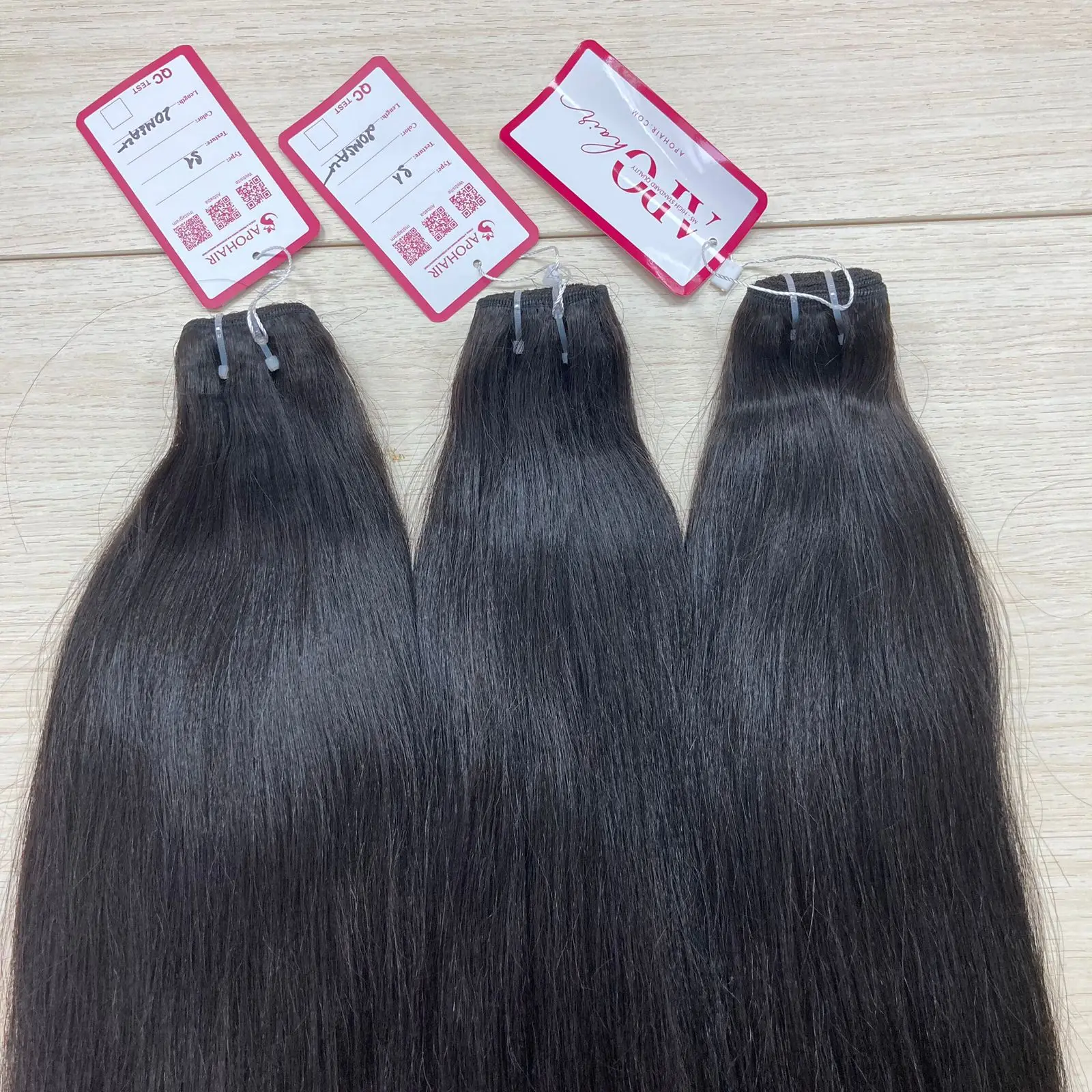 Wholesale 20-Inch Yaki Straight Human Hair Extensions Natural color 100grams Sewing Machine Weft No Chemical Processing