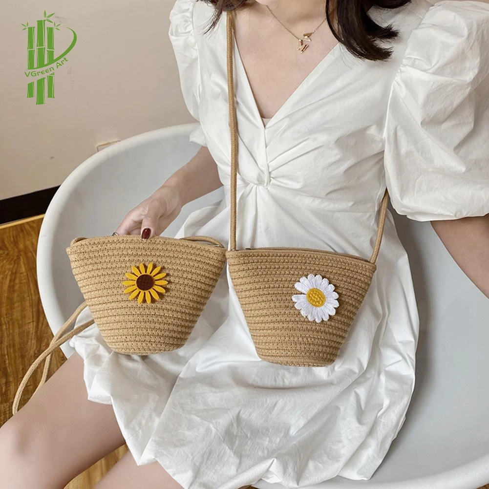 Shoulder Crossbody Summer Bag Daisy Yellow Flower Travel Bag 2022
