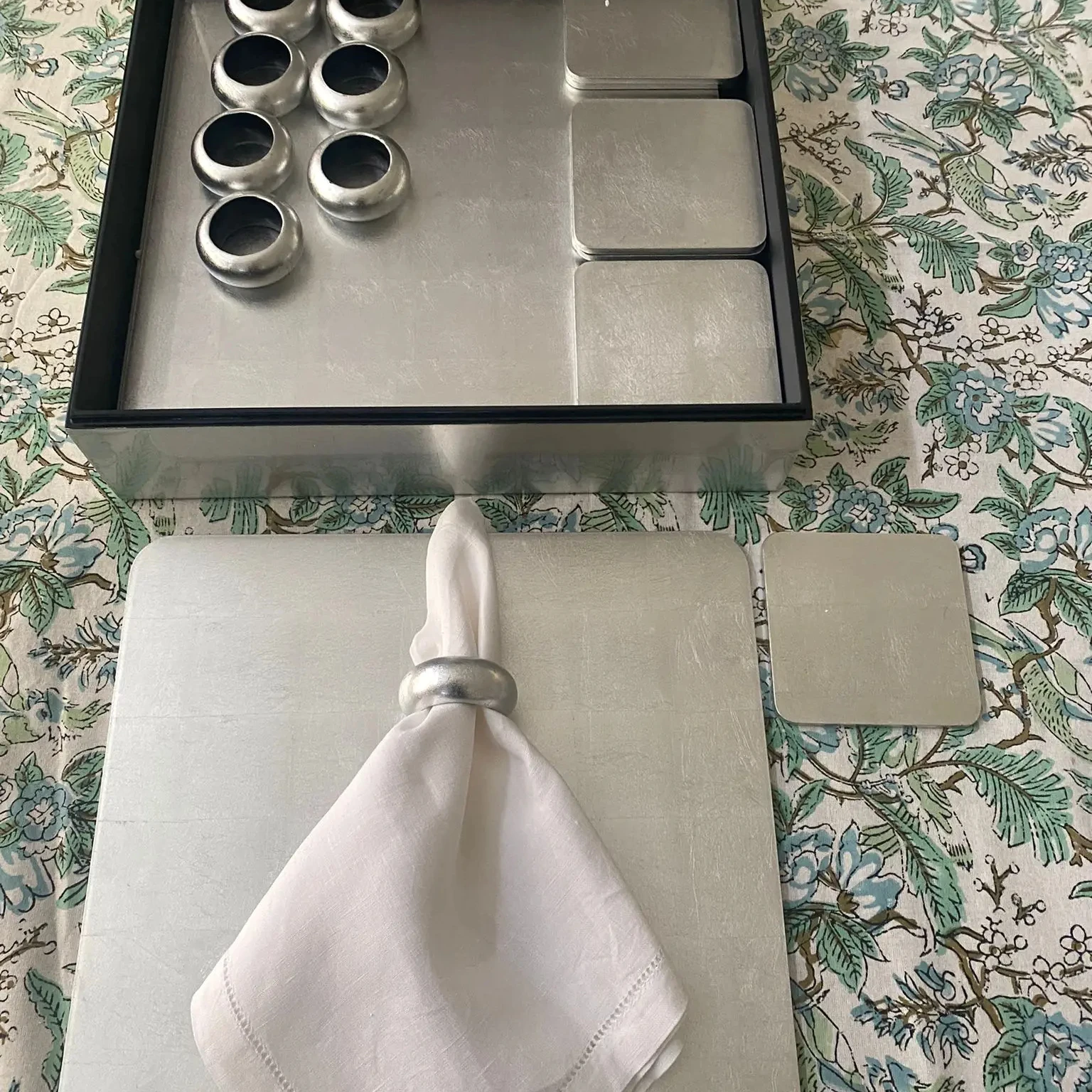 Custom Luxury Wood Acrylic Tray Set GOLD SILVER Lacquer Serving Box Placemat Charger Plate Shiny Decorative Storage Hotel Dining