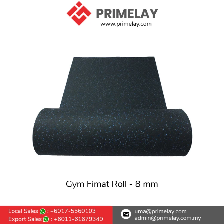 Competitive Price Rubber Flooring Accessories 8mm Fitmat Roll | Heavy Duty Fitmat Performer Roll for Indoor Fitness Flooring