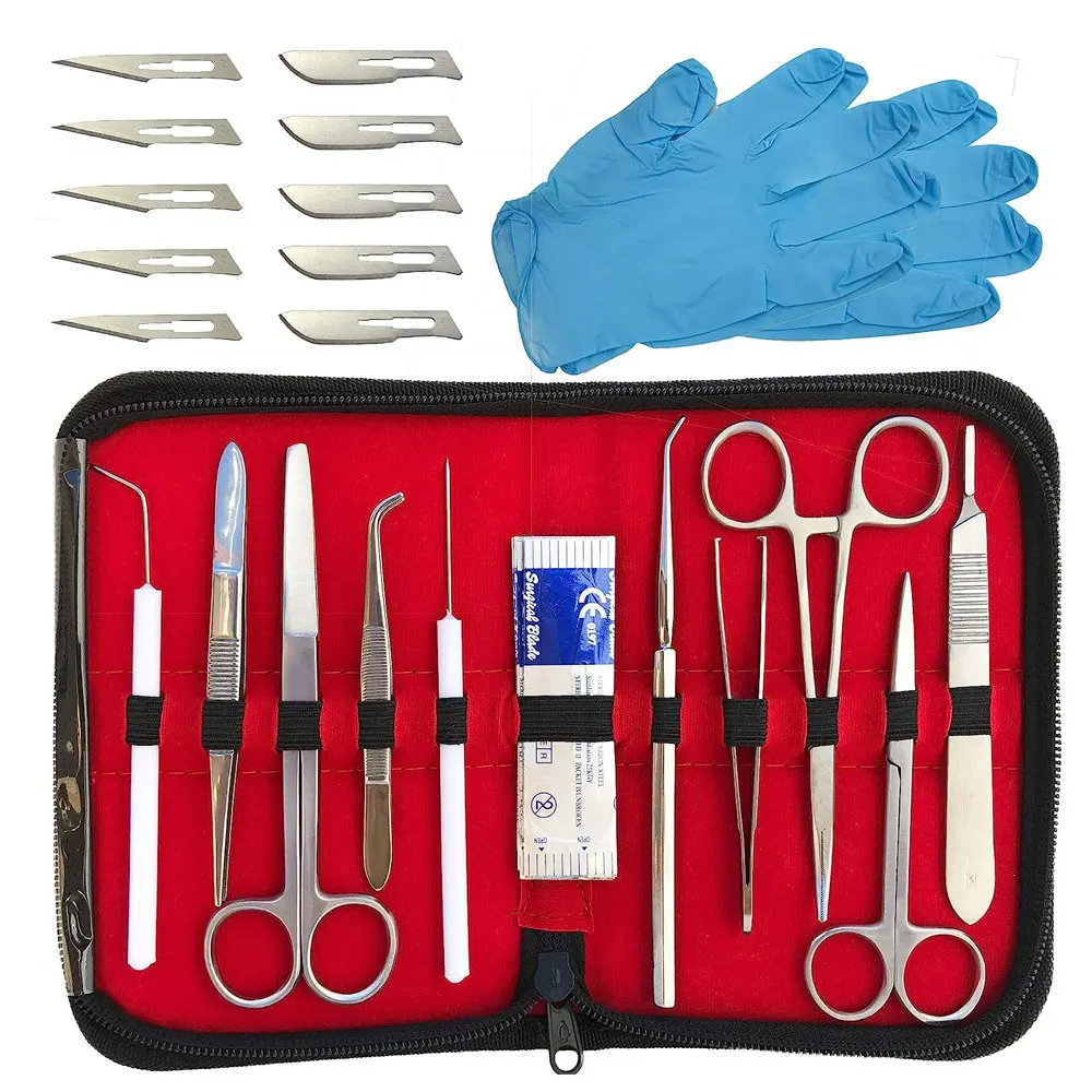 Dissection Kit 24 Piece - Premium quality Stainless Steel dissecting Tools for Medical Students of Anatomy Biology Veterinary