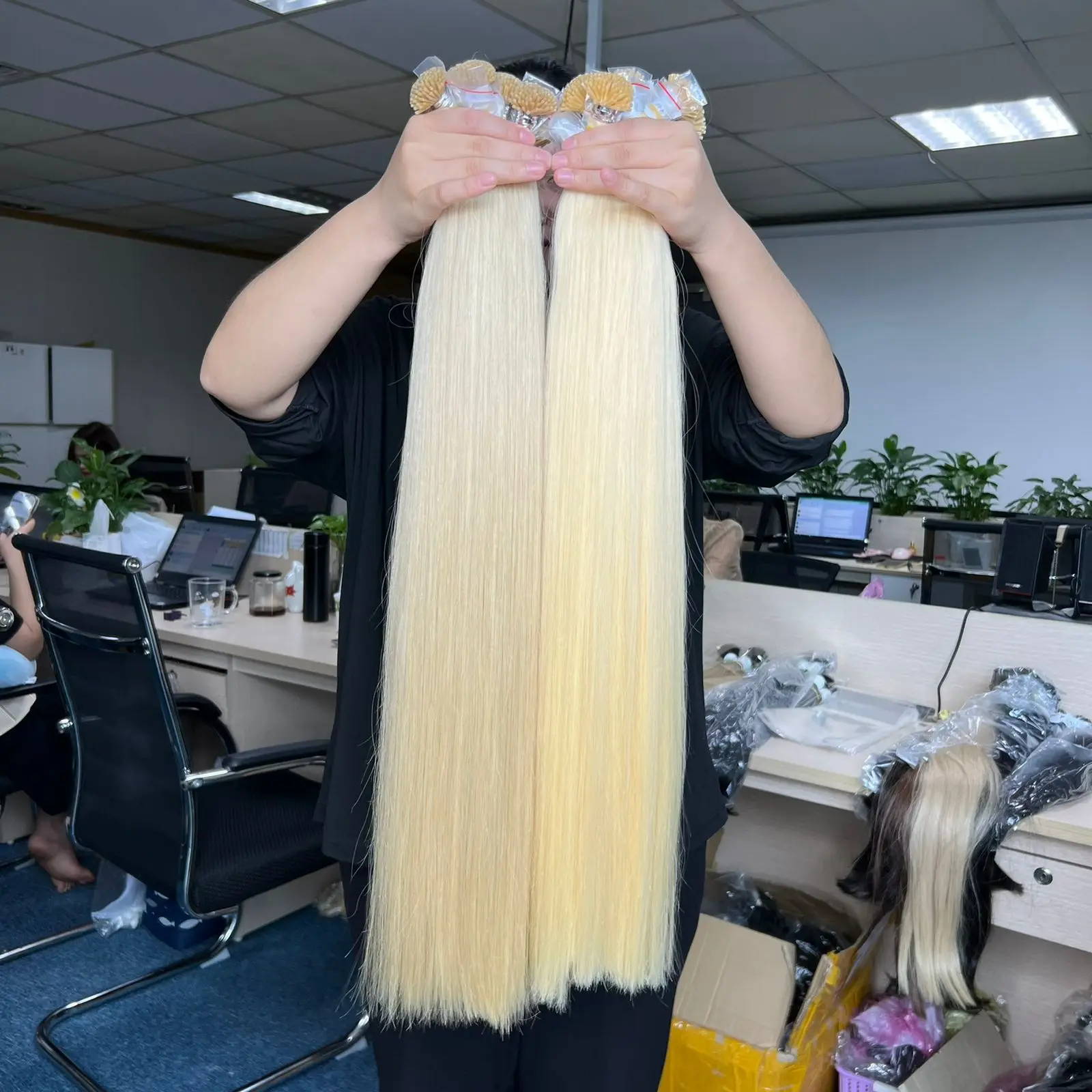 Blonde Hair Beautiful Hair Color Bulk Bonding Bundles Extensions - BELADY HAIR