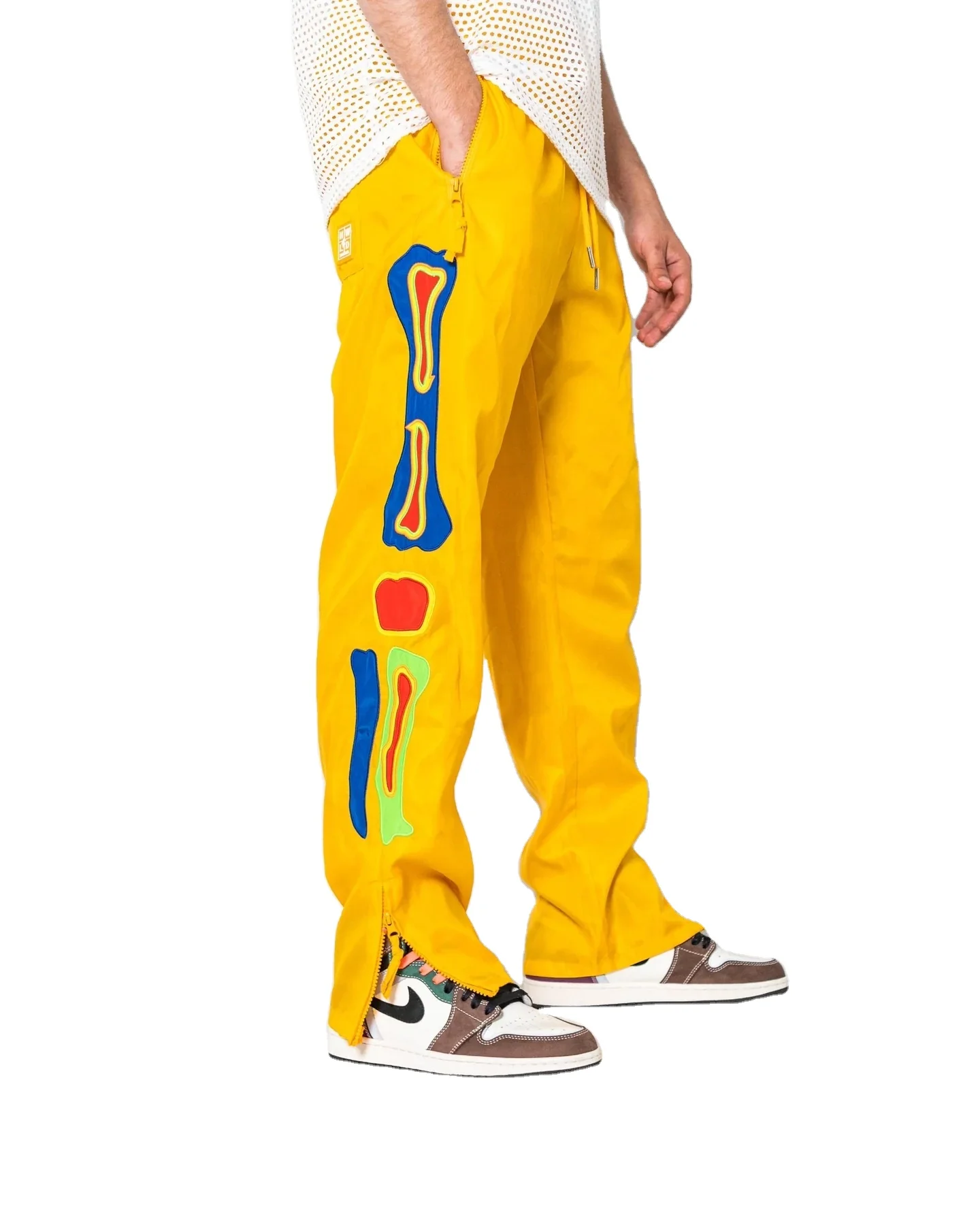 Oem Custom Mens Nylon Cargo Jogger Tactical Pants Windbreaker Custom Polyester Nylon Mens Printed Logo Jogger Custom Pants Men