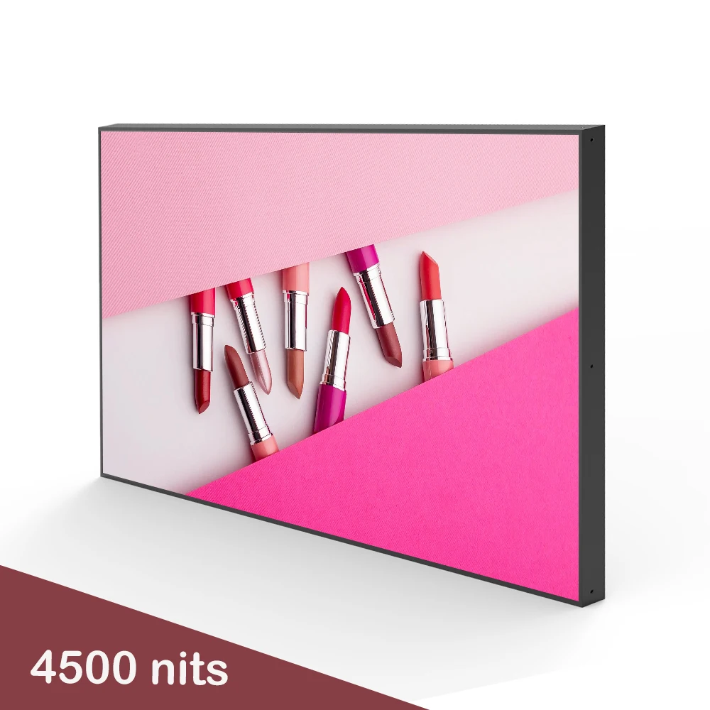 Sunlight Readable LCD High Brightness Monitor Outdoor 2500 3000 nits Wall Mount Ceiling Window Facing Advertising Display
