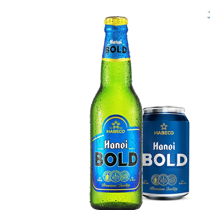 Hanoi Bold Sleek Larger Beer 330ml / 100% Hanoi Beer For sale