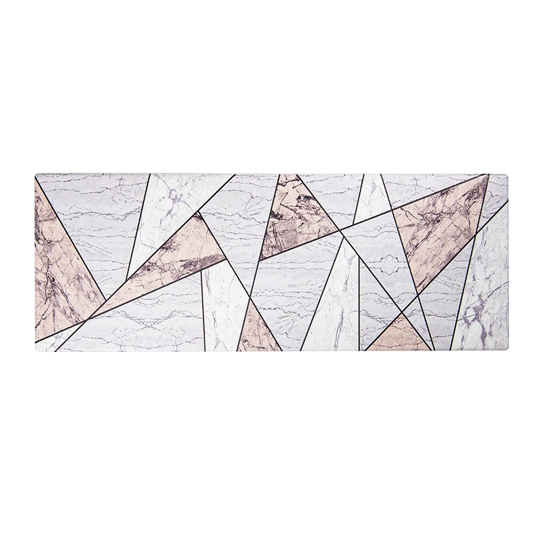 45*180cm   6mm thick UV Printing Rectangle Geometric Customized soft standing non-slip anti fatigue the floor kitchen mat