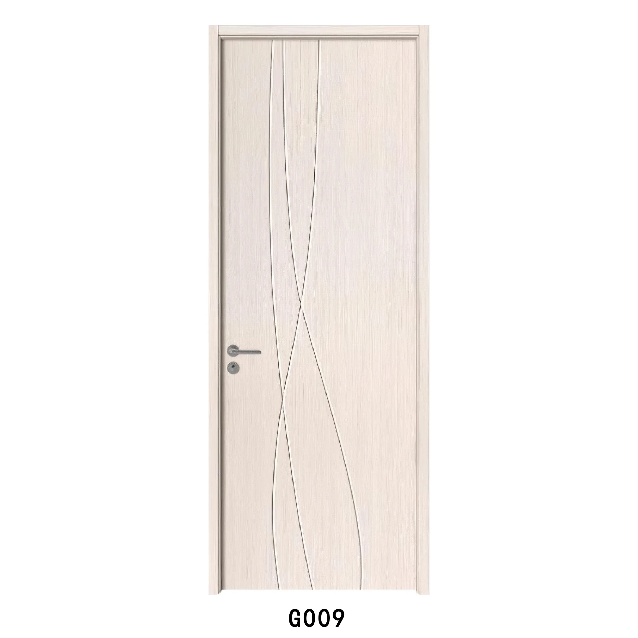 Hot Sale Top Grade Standard Size Inn Solid Interior Pvc Glass Door Wood Door Price for Room
