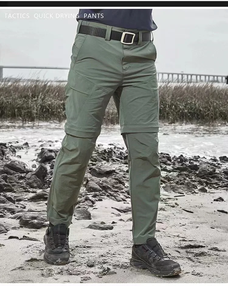 2-in-1 quick-drying Pants Detachable Shorts Outdoor Jogging Multi-functional High-capacity Tactical Pants