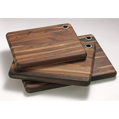 wholesale  price best quality Luxury Flexible Large End Grain Black Walnut Cutting Board For Kitchen With Juice Groove