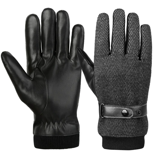 Leather Fashion Gloves Driving Gloves Factory Professional Black Sheepskin Leather Fashion Leather gloves from pakistan