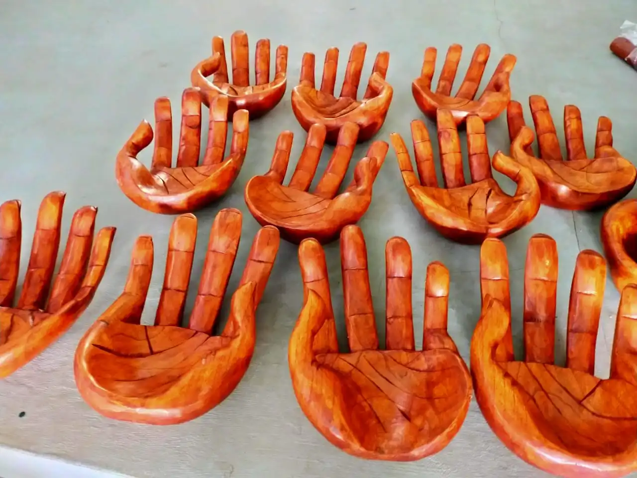 Wooden Hand Praying Bowl