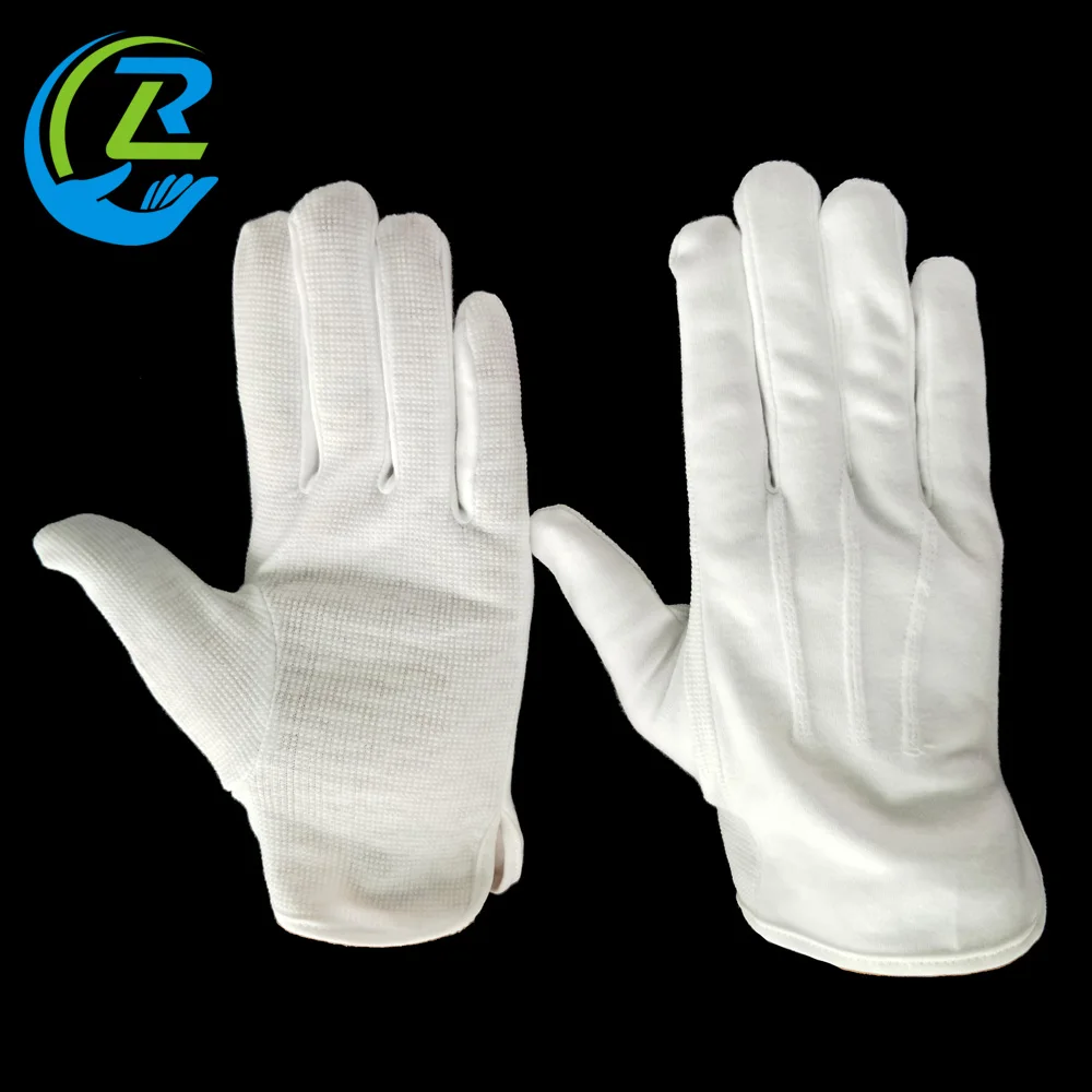 High Quality 100% Cotton Hand Service Gloves White Cotton Waiter Coffins Slip Anti Funeral Pallbearer Hand Gloves