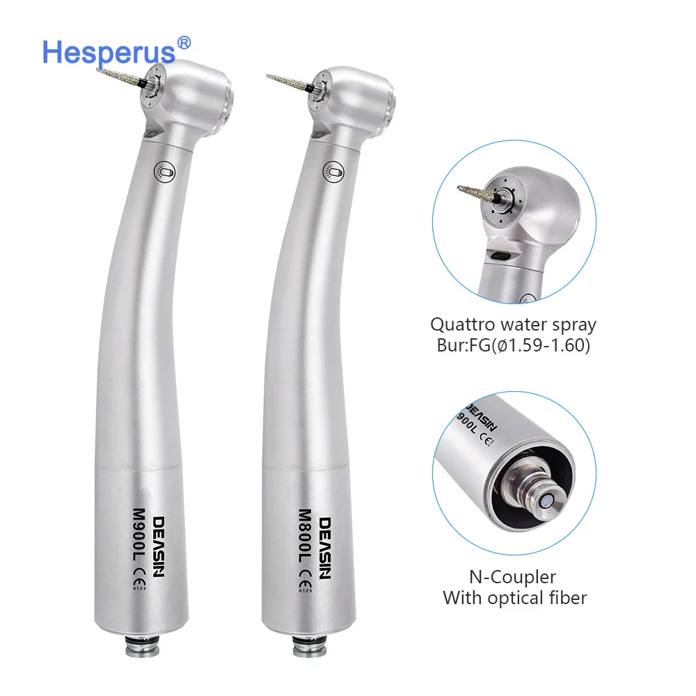 Dental High Speed Led Optical Fiber Air Turbine Handpiece For Nsk Coupling M800L / M900L Dental Fast Speed Air Rotor Handpiece