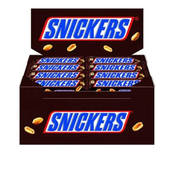 SNICKER 24 Pack Bittersweet Chocolate Bars Solid Peanut Chocolate Spread Ball Cup Patterns Featuring Candies Biscuits Jam Fruit