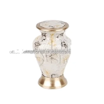 Гленвуд, Белая Мраморная латунная металлическая маркерная урна для кремации/мини-урна/урна для кремации