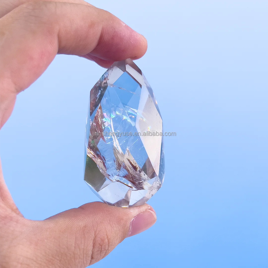 Wholesale Natural Faceted Flame Clear Quartz with Clear Crystal for Healing and Decoration