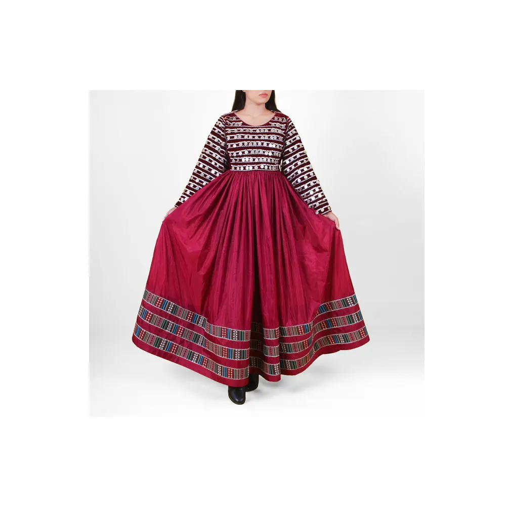 Afghan Kutchi Bridal Dress Clothing pink and multicolored kutchi wedding Dress Tribal Afghan dress