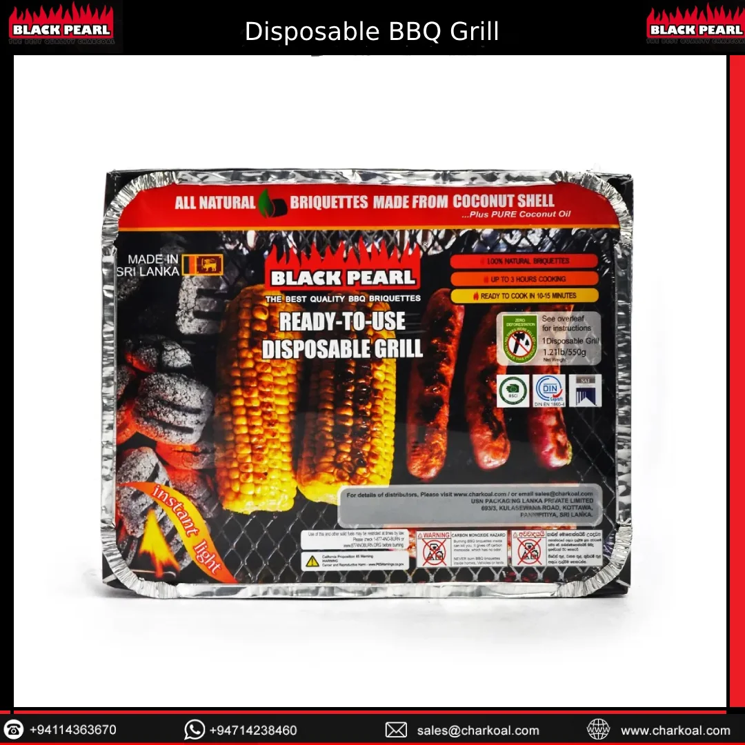 Eco-friendly 31cm * 25cm * 5 cm instant outdoor disposable barbecue picnic disposable small bbq grill