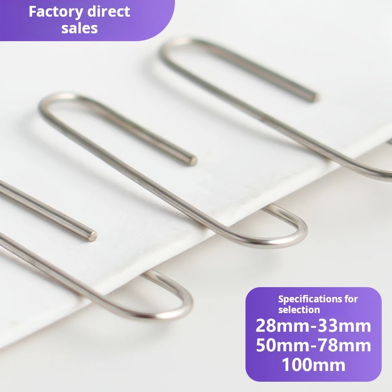 Wholesale 33MM Clips Box Document Clips Bookmarks Metal Paper Clips Nickel-Plated Stationery Custom School Stationery Paperclip