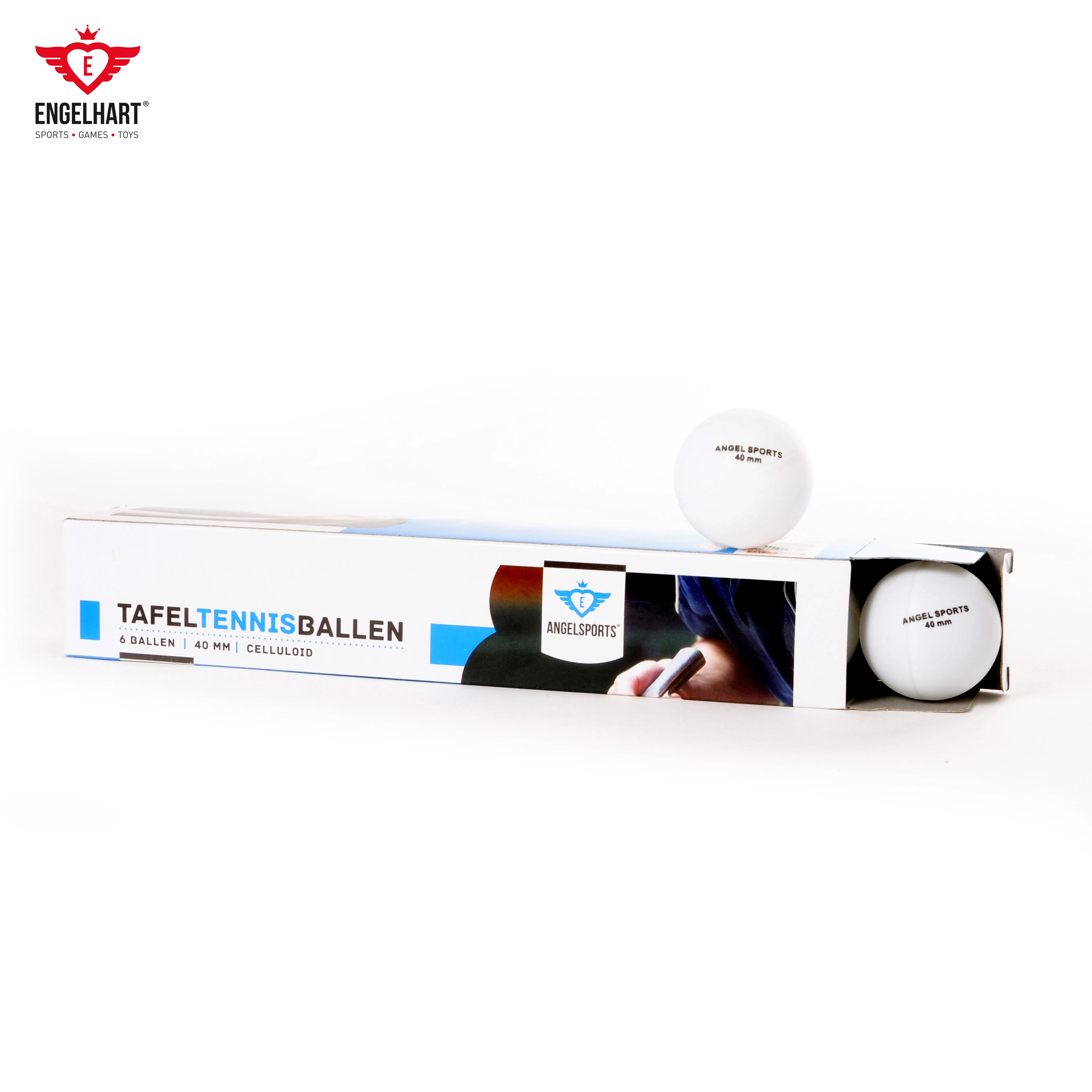 Table Tennis Balls, Plastic  6 pcs in box, 40 mm / PU 1/120/240 Toys for Kids Angel Toys Ping Pong balls for Table Games