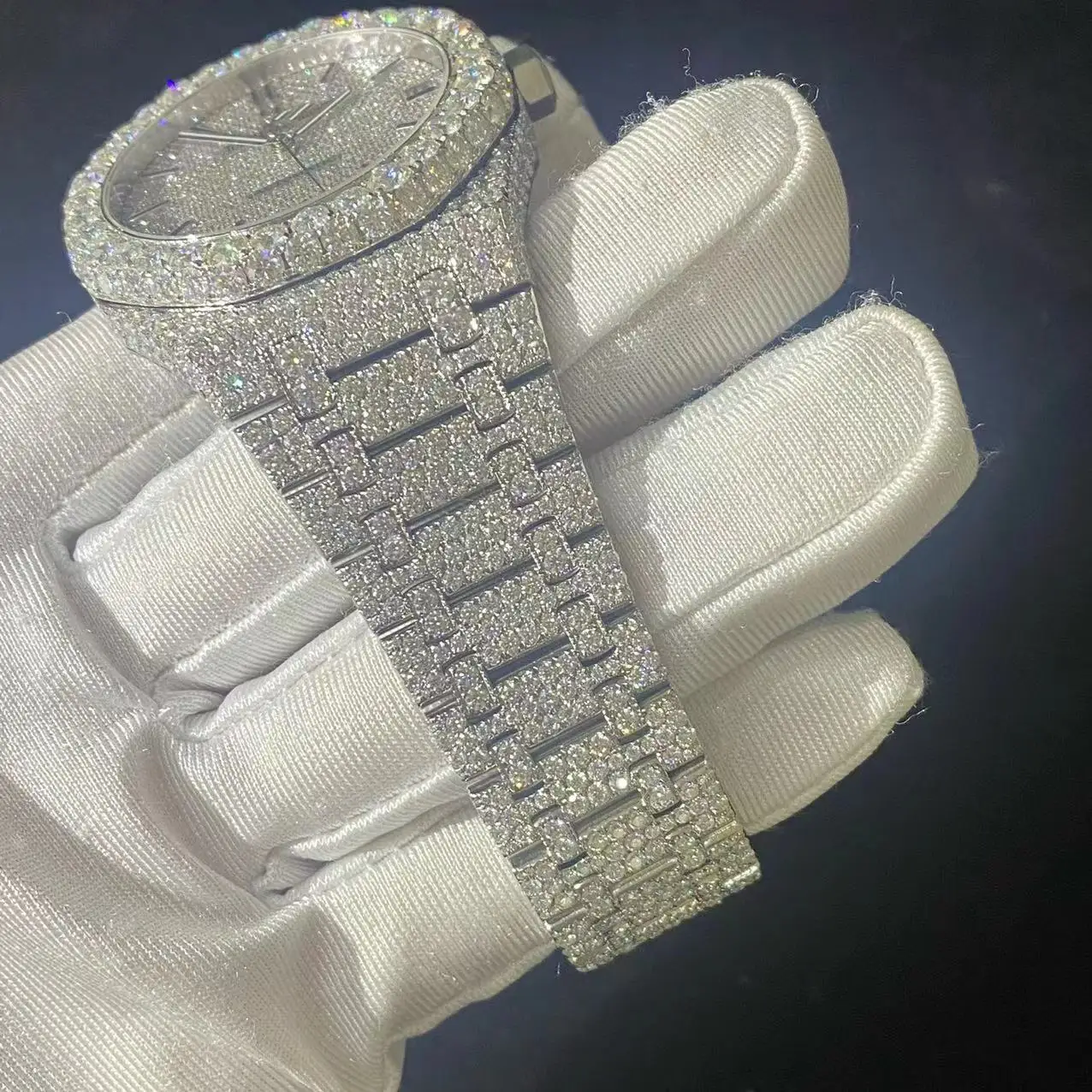 Механические мужские часы Moissanite VVS оптовая продажа