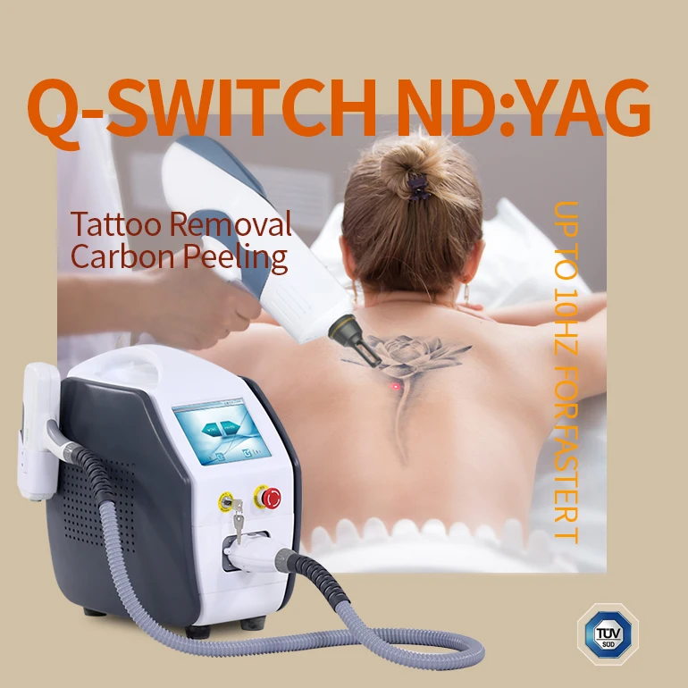 professional tattoo removal device carbon peel laser q switched nd yag laser