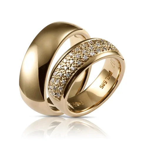 Jewelry Wholesale Gold Ring 4mm to 8mm for Men Women Fashion Engagement Wedding Band rings