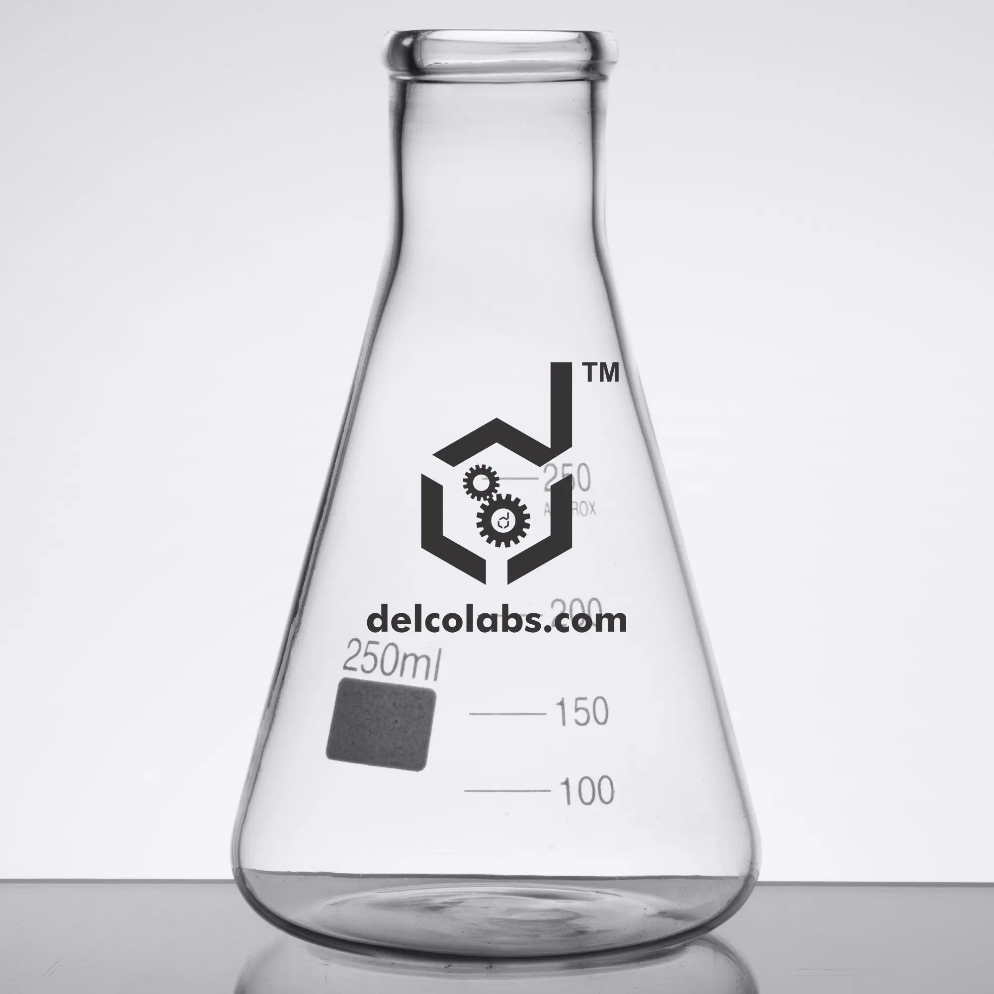 Колба Erlenmeyer с узким горлышком, боросиликатное стекло от 10 мл до 5000 мл, химические лабораторные принадлежности