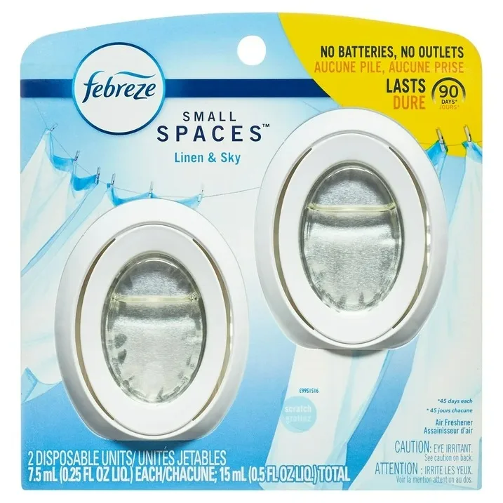 Febreze небольшое пространство освежитель воздуха лен и аромат неба 25 fl. Унций упаковка из 2 штук