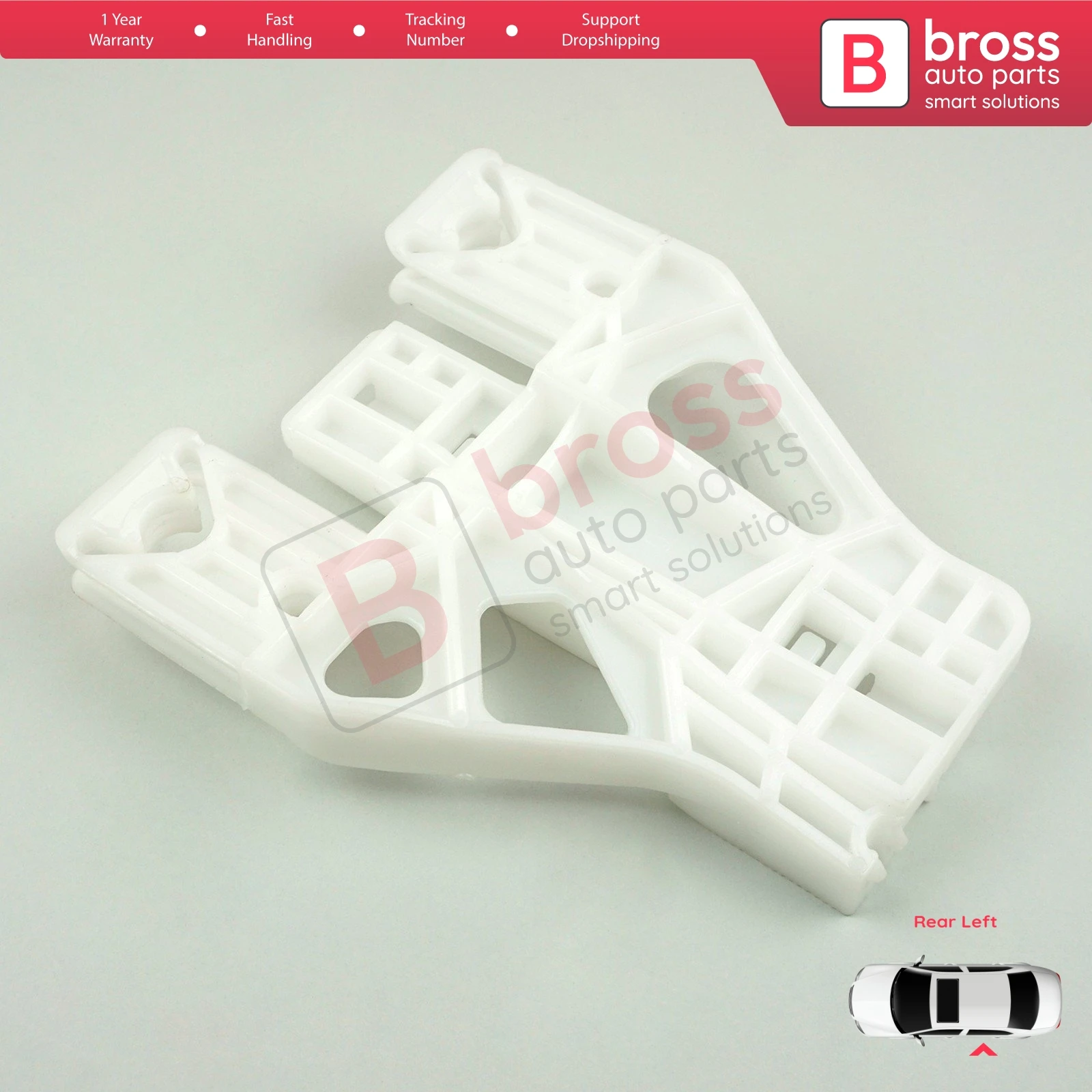 BWR5001  Window Regulator Repair Clips Brackets Rear Left Door 8K0839461 for Audi A4 S4 B8 2008-2015
