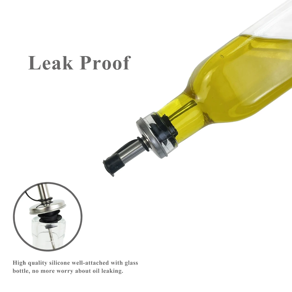 Стеклянная бутылка с оливковым маслом 10 унций 17