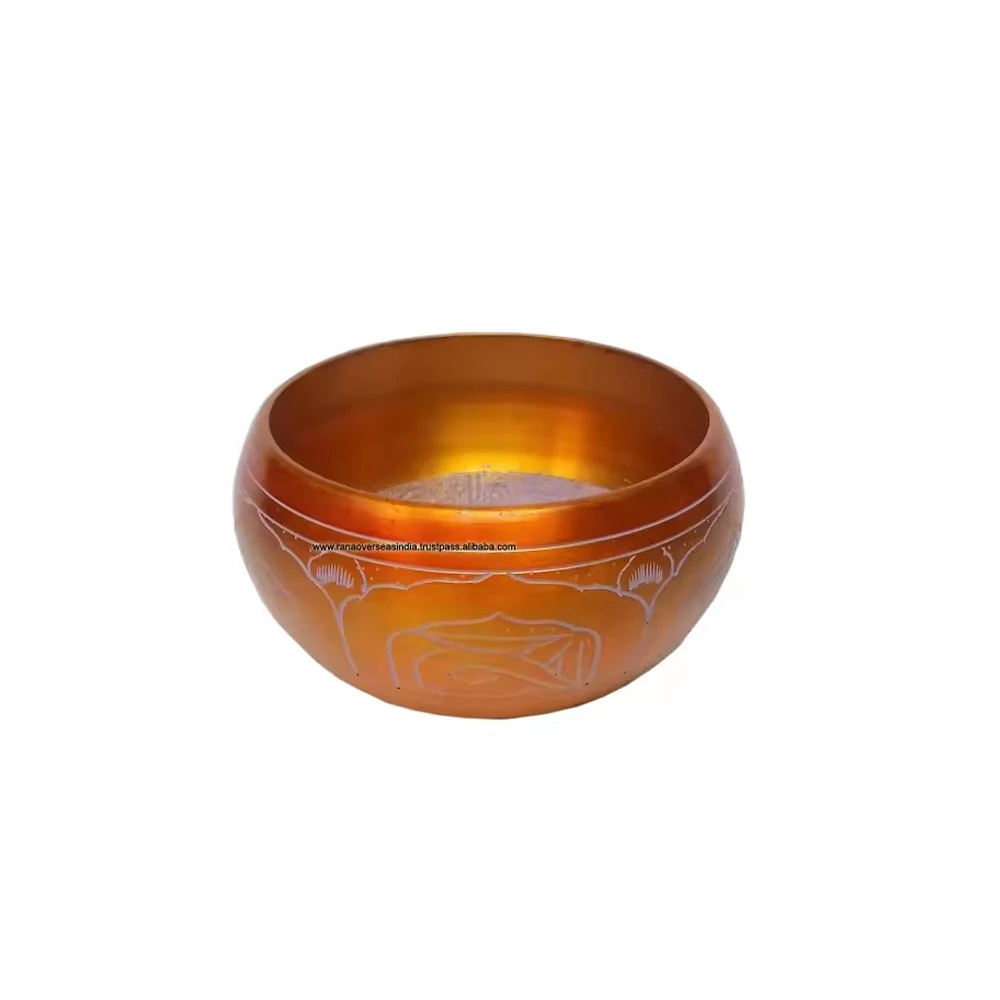 Hot Selling Engraved Design Brass Singing Bowl for Mindfulness , Meditation, Healing & Chakra Balancing At Lowest Price