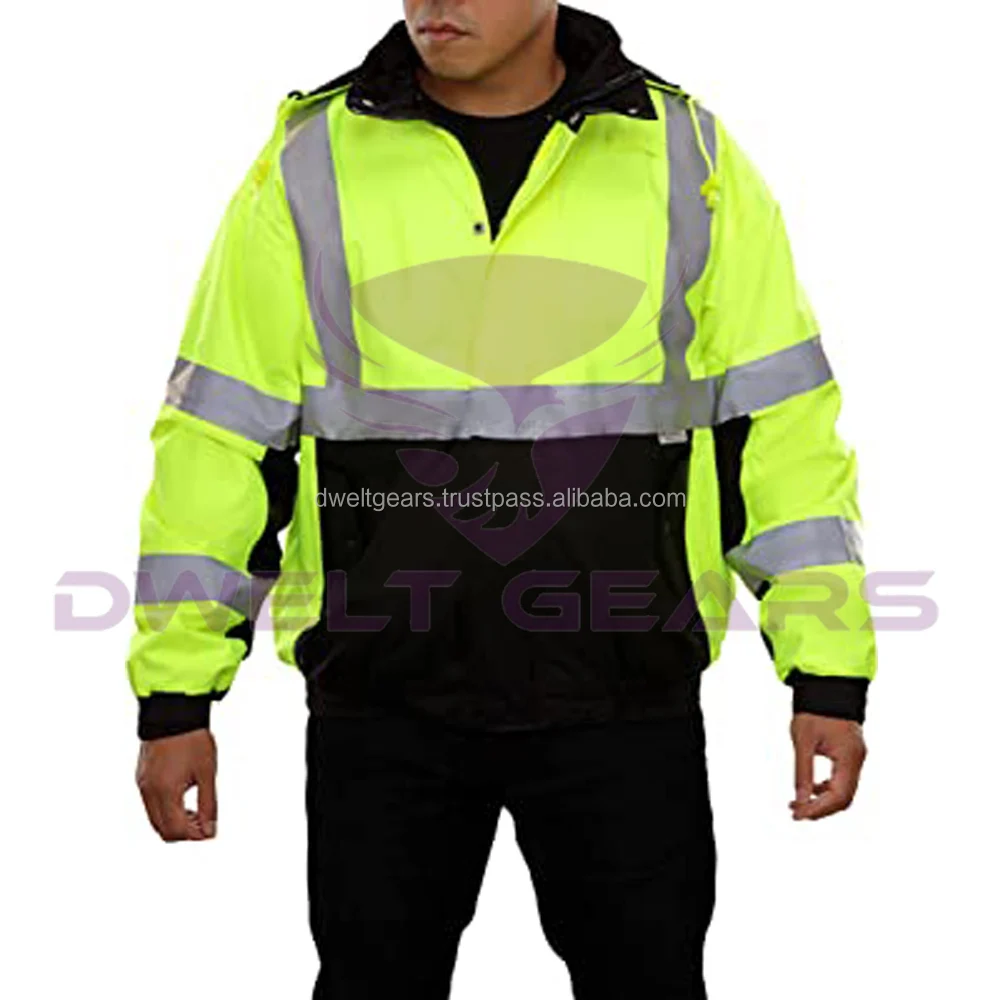 2023 Reflector Jackets Reflective Road Winter Safety Jackets For Construction with Multiple Pockets