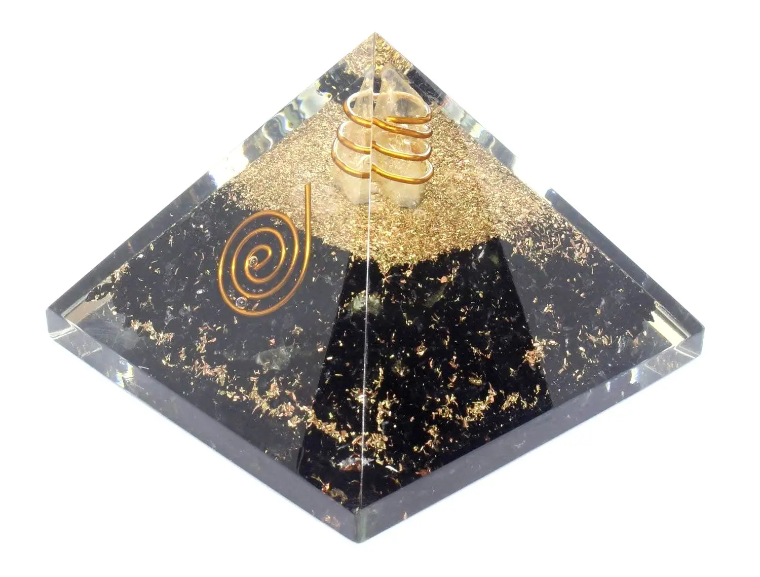 wholesale natural gemstone Lapiz Lazuli Crystal Chips Orgone Pyramid Reiki Charged Orgonite healing pyramid for sale