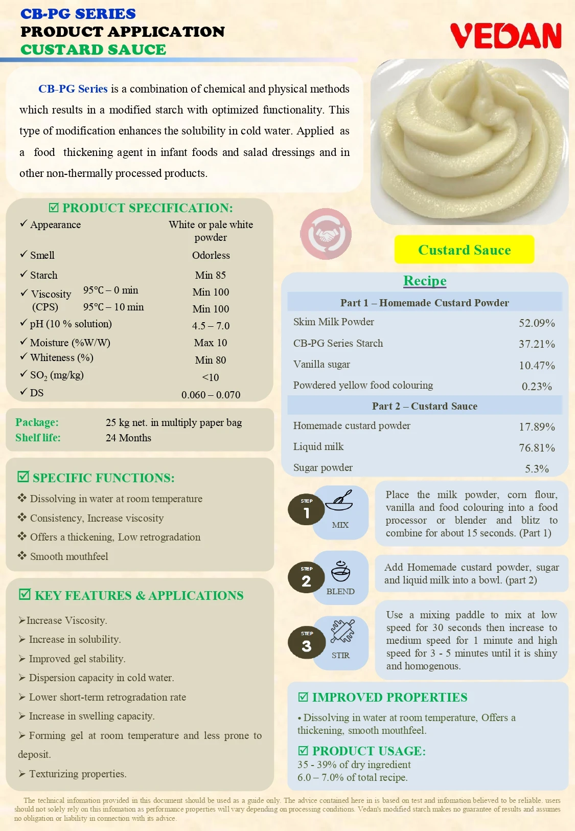 Из модифицированных ингредиентов крахмала тапиоки получается заварной соус