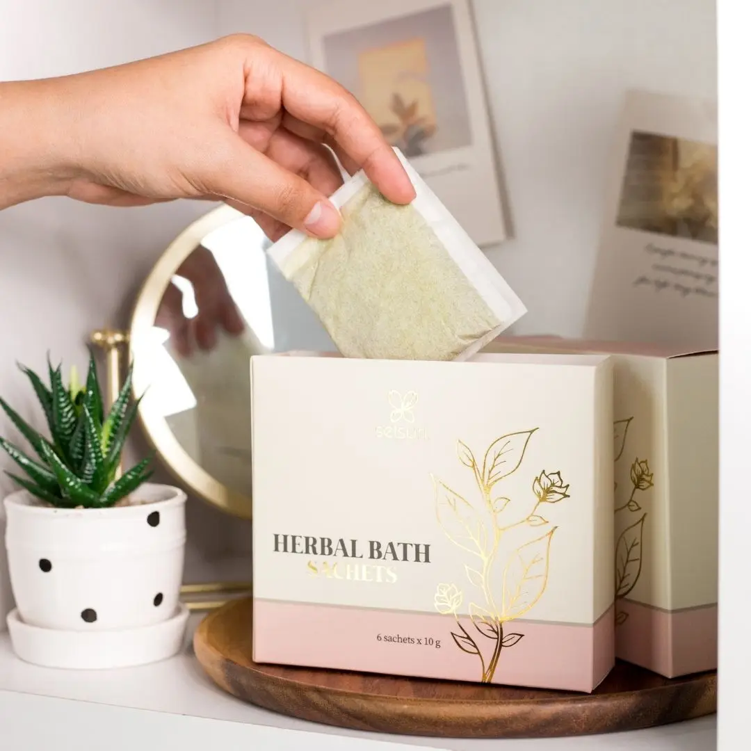 Multi functional price package pouch type weight price wholesales bath supplies Setsuri Herbal Bath Sachet from Malaysia