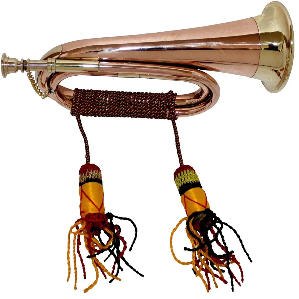 New OEM Services Manufactures Logo Professionals Handmade Golden Color Made In Pakistan Brass Bugles