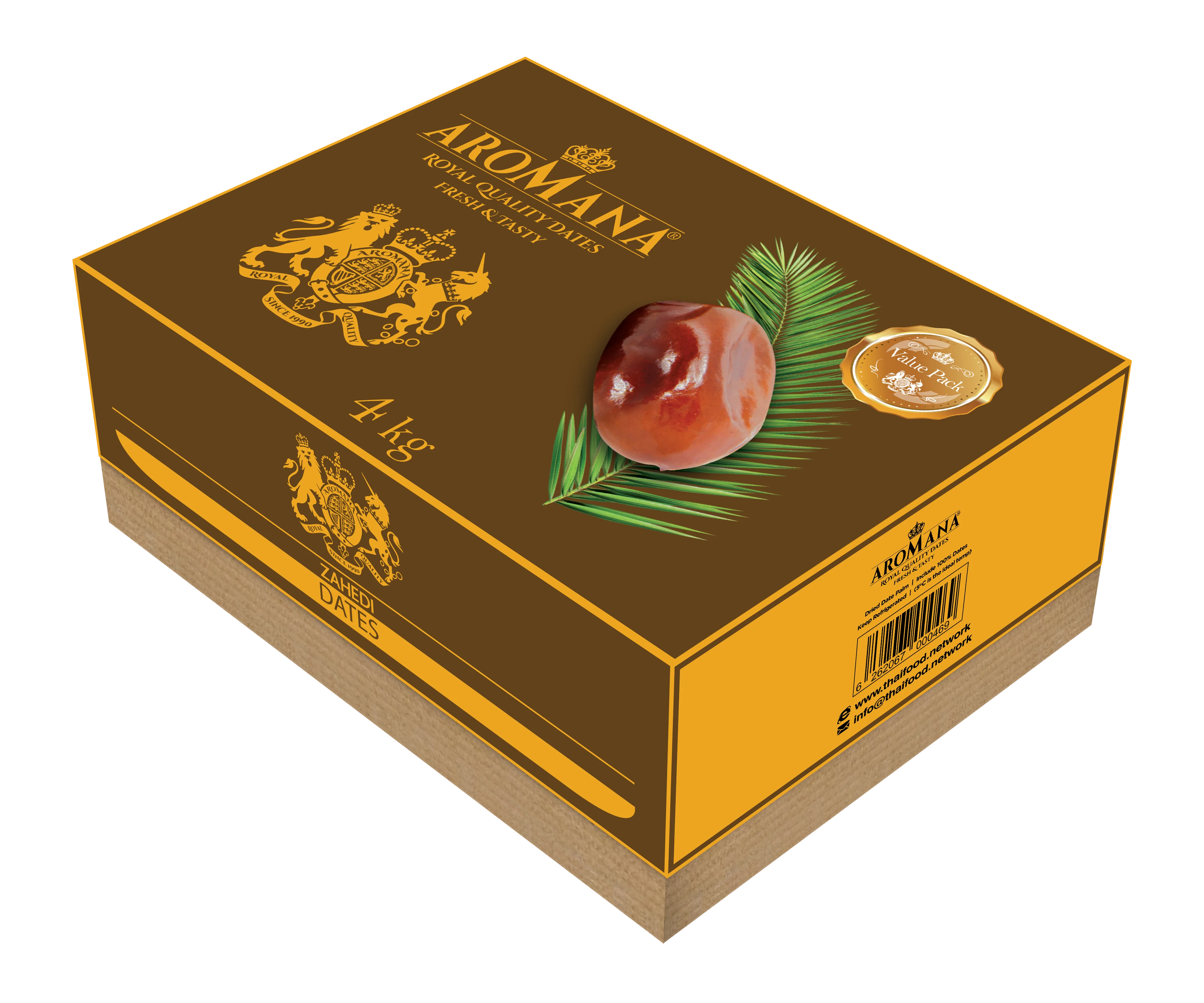 Thailand Premium Dates Fruit 4kg Aromana Dried Healthy Sweet Delicious Tasty Snack Products 100% for Export