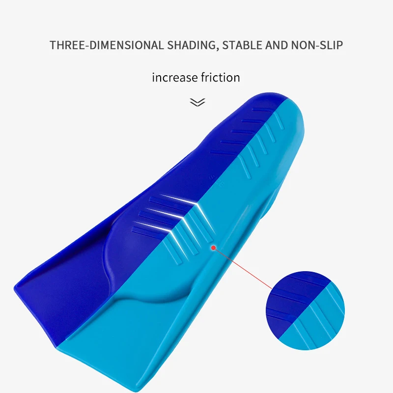 in stock blank logo Print high quality long snorkeling free professional diving swimming fins adult 30-47 silicone swim flipper