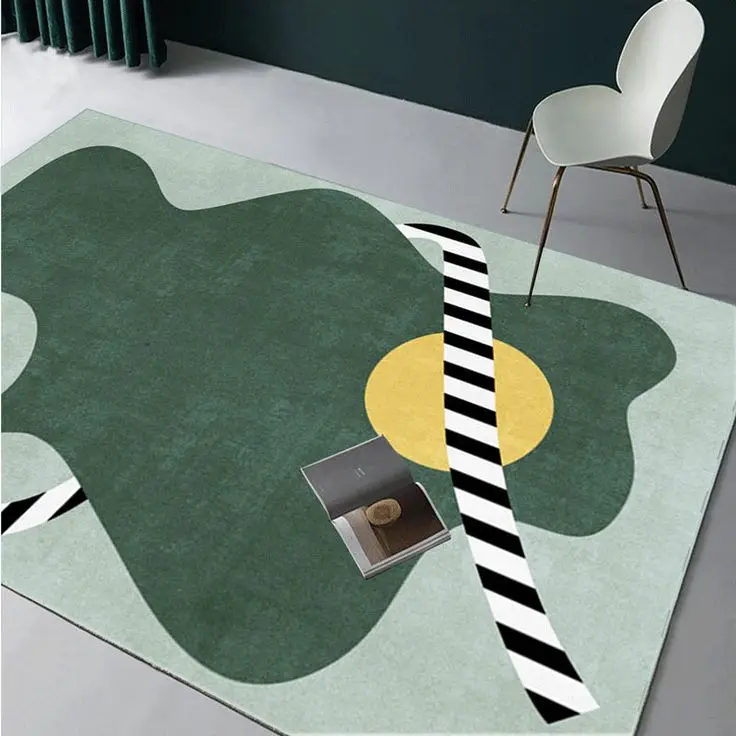 Factory Direct Sale Custom Modern Nylon Machine 3D Printed Rugs Non Slip Nordic Home Carpets Teppich For Living Room Bedroom
