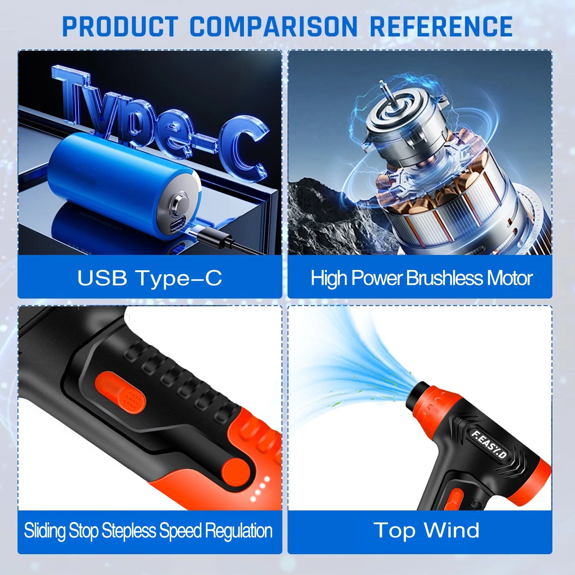 X3 Violent Blower Mini Turbo Jet Fan Handheld 3nd Generation Brushless Motor 140000 RPM Wind Speed 60m/s Duct Fans