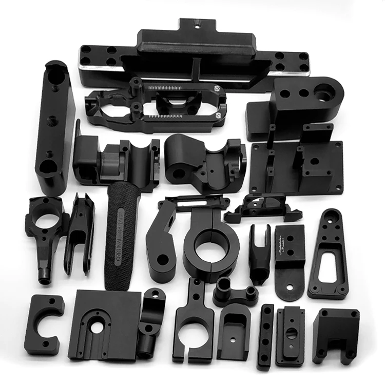 Premium Black Aluminum CNC Machining Parts with Anodized Milling Enclosure Offering Shenzhen Precision Processing Customization