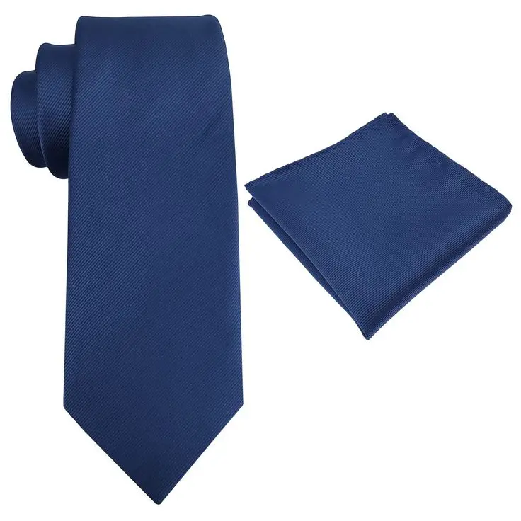 Solid Color Necktie Set Business /Office Man Ties   Plain Solid Color Pre-Tied Party Necktie Silk Mens Tie 6cm Slim Skinny Solid