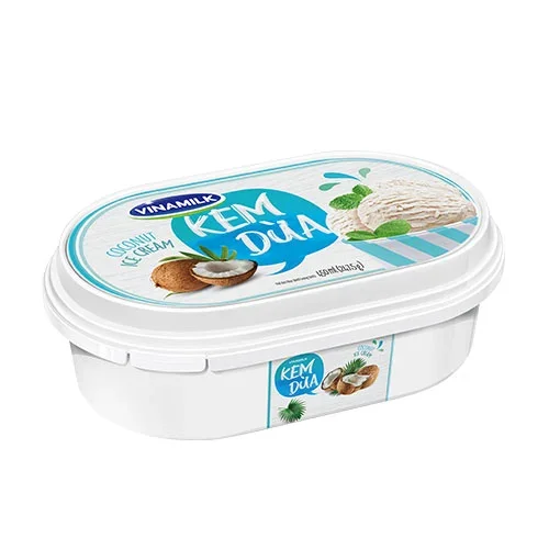 Vinamilk brand - Coconut flavor - Delicious Taste Ice Cream - Packing 450ml per Box x 6 Boxes per Carton HALAL ISO FSSC HACCP