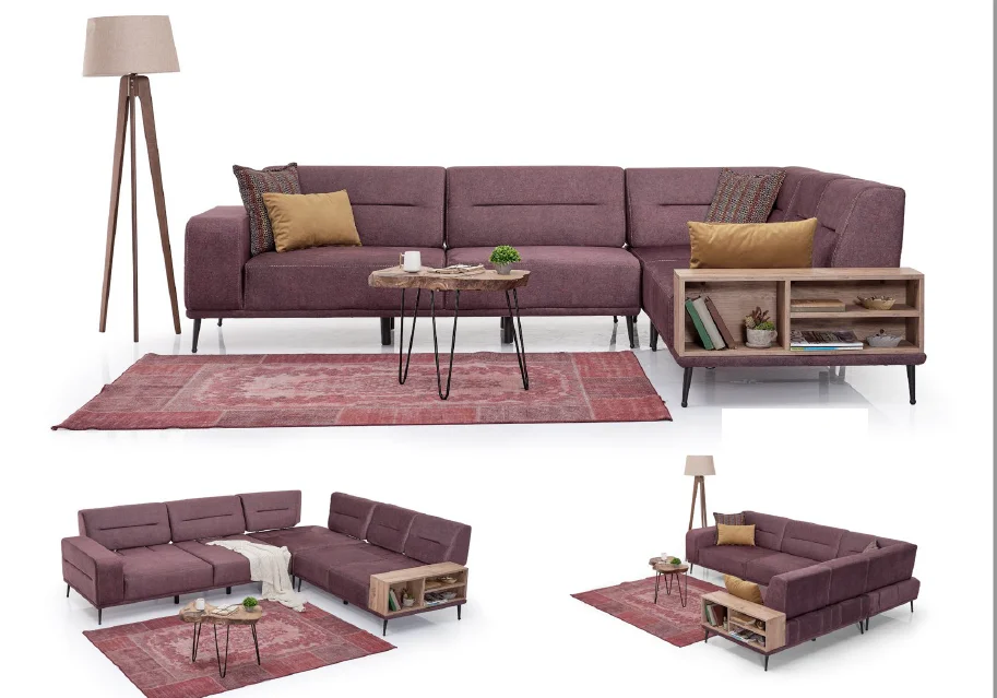 ELKA Sofa Bed Multi Color Top Fabric European Style Modern Reclining  Living Room Furniture  3 Seater 1 Seater Fabric Leather