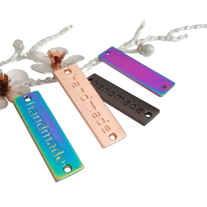 Hot Sale Zinc Alloy Diy Clothing Making Accessory New Design Metal Logo Hang Charm Tags