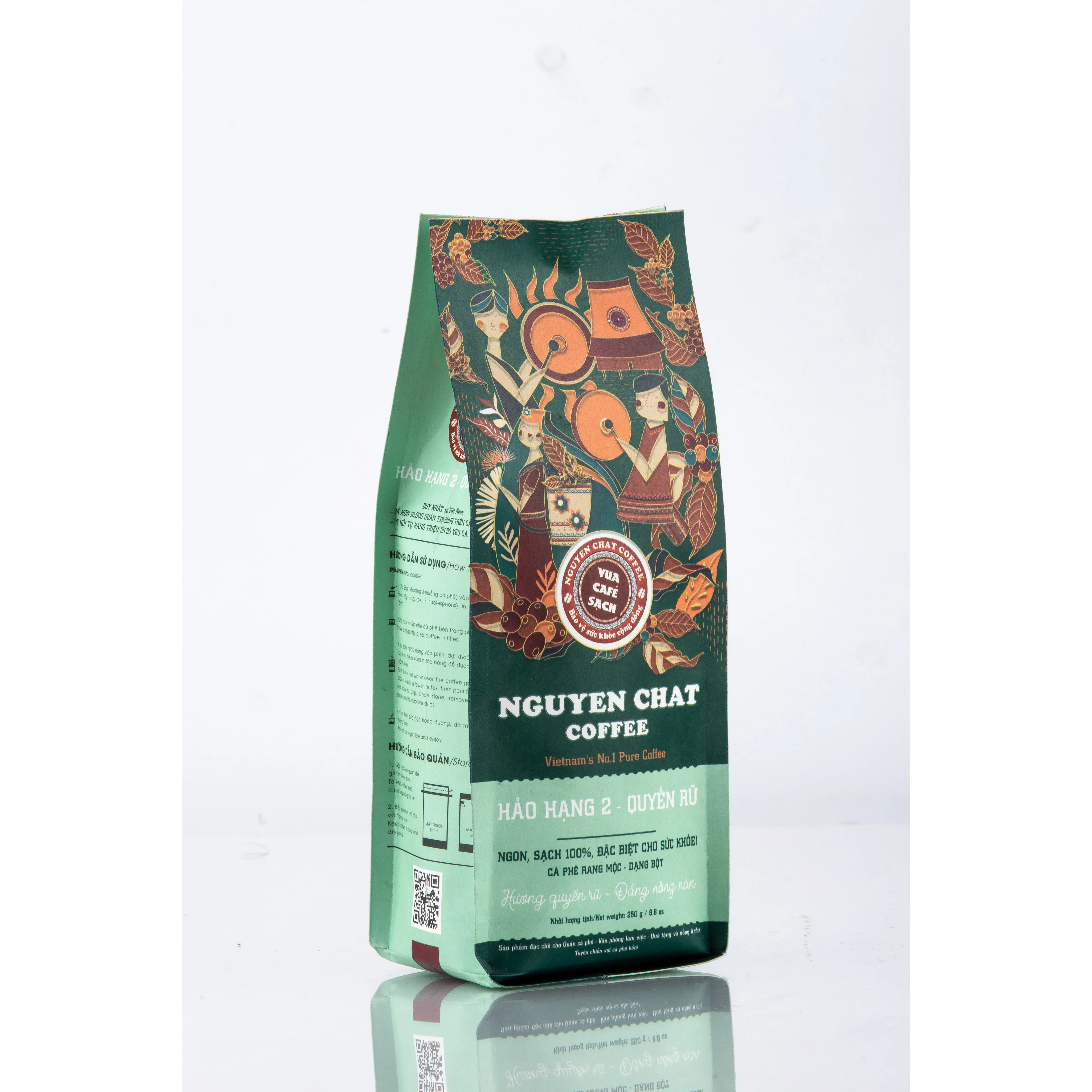 High Quality Purely Roasted HAO HANG No.2 Ground Coffee Culi & Arabica Bean Low Moisture Made In Vietnam- 1kg