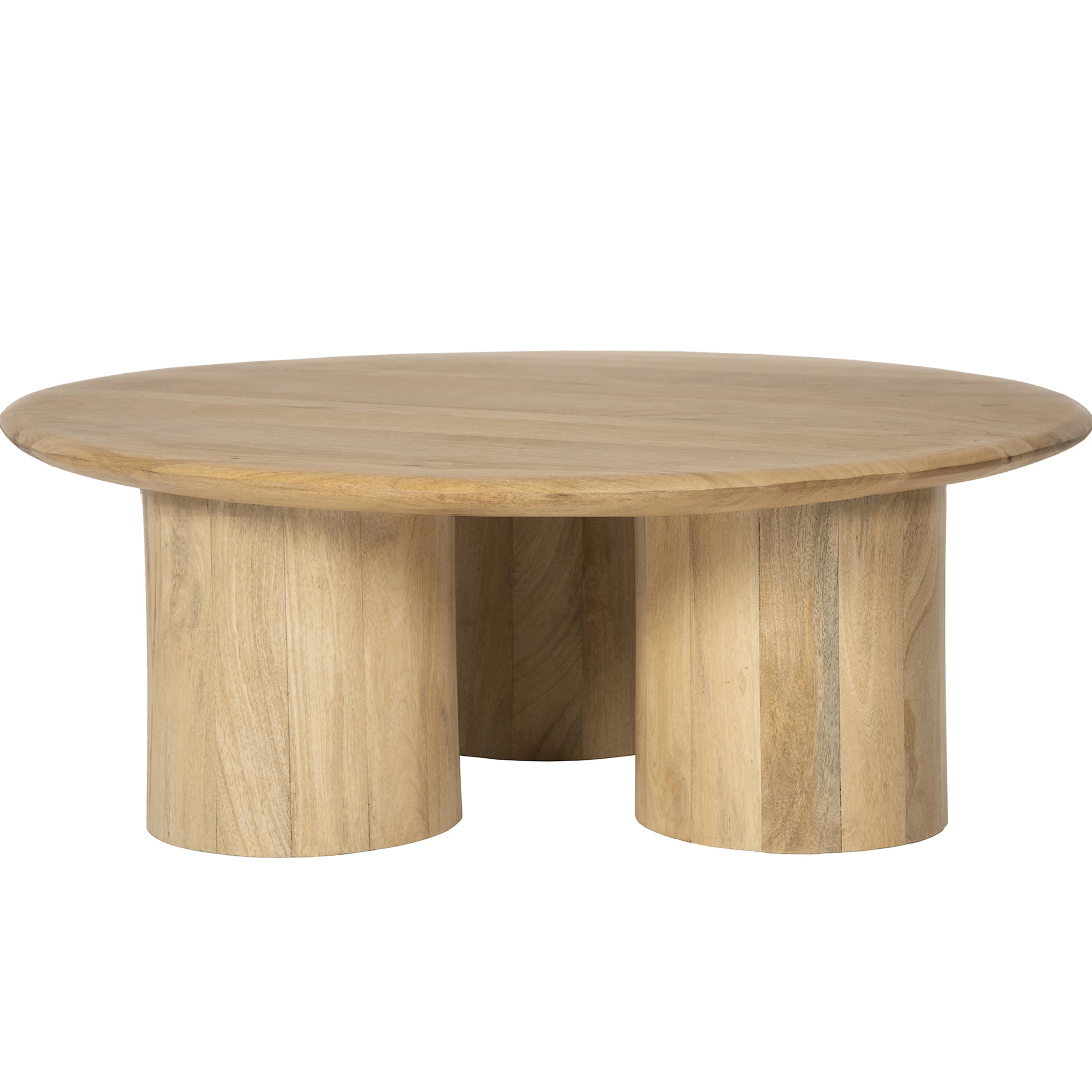 Solid Teak Wood Round Coffee Table Natural Outdoor Furniture - Fila